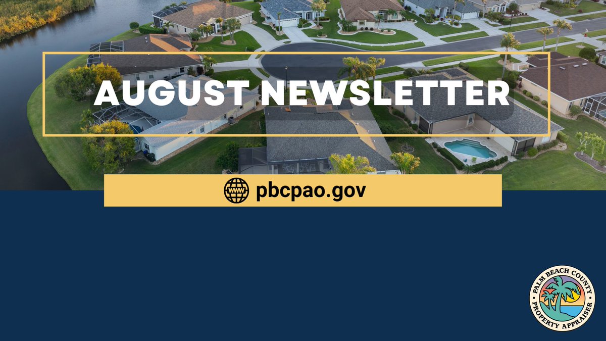 Now available online - catch up on the latest updates from our office in the August newsletter. Property Appraiser Dorothy Jacks covers the 2025 Notices of Proposed Property Taxes (TRIM) and how to file for a homestead exemption. conta.cc/3U7jxA8  #WeValueWhatYouValue