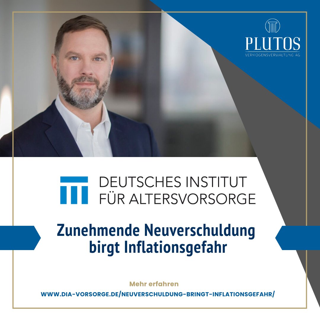 Kai Heinrich, Vorstandsvorsitzender der Plutos Vermögensverwaltung AG, im Artikel mit dem Deutschen Institut für Altersvorsorge: Zunehmende Neuverschuldung birgt Inflationsgefahr.

eu1.hubs.ly/H0m9TLl0

#plutos #vermögensverwaltung #inflation #neuverschuldung