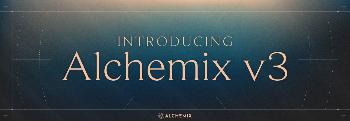 AlchemixFi's tweet image. Introducing Alchemix v3.
✦ Up to 90 % LTV while your collateral keeps earning
✦ The new Meta-Yield Token simplifies yield strategies
✦ Fixed-duration redemptions keep alUSD & alETH on peg
Read on 🧵