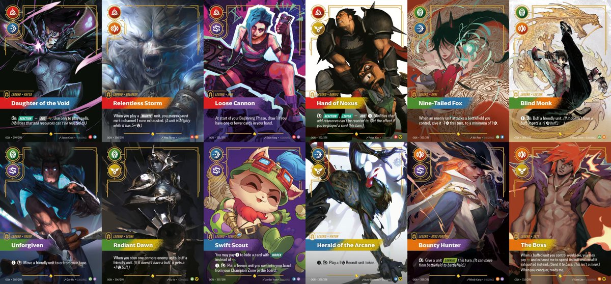 #Riftbound have updated its English Card Gallery to showcase the English Overnumbered Legends!

🔗 riftbound.leagueoflegends.com/en-us/tcg-card…