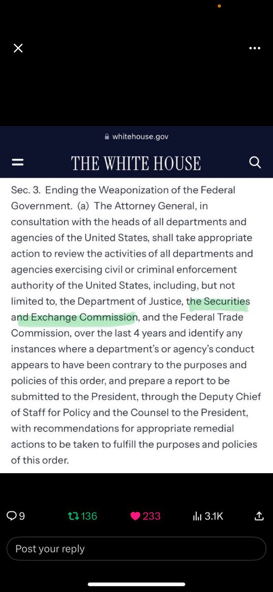 zing (@zing_leo12693) on Twitter photo Thanks <a href="/TheRobbCarter/">Robb Carter</a> for your continued support and commitment to justice 🙏
Have you seen this? It could be a key step in ending government weaponization....especially with the Attorney General being granted the authority to investigate these agencies. Thanks <a href="/TheRobbCarter/">Robb Carter</a> for your continued support and commitment to justice 🙏
Have you seen this? It could be a key step in ending government weaponization....especially with the Attorney General being granted the authority to investigate these agencies.