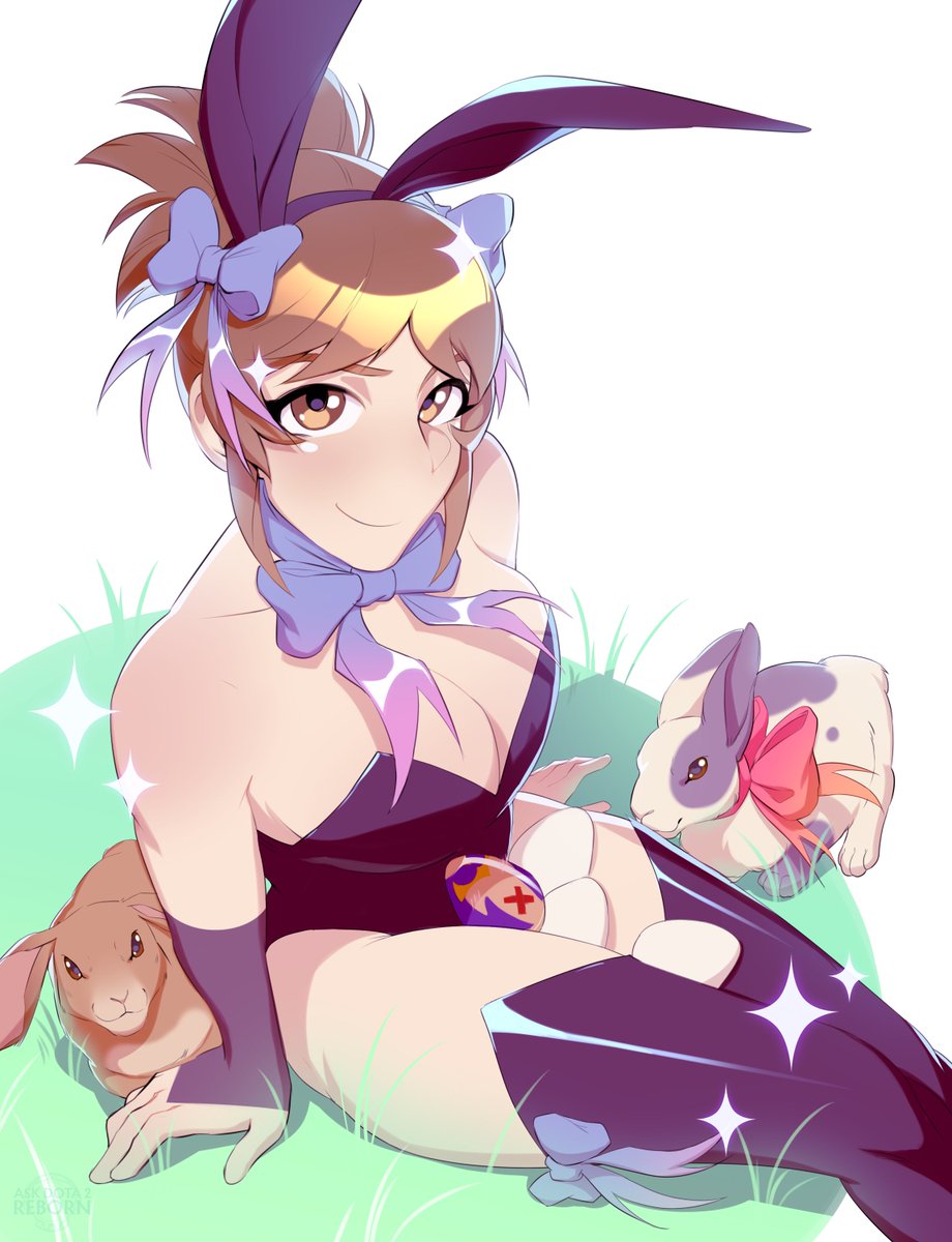 It was a picture in honor of Easter, drawn for Dota 2 Ask. 
Better late than never, right? 🐰
#Dota2