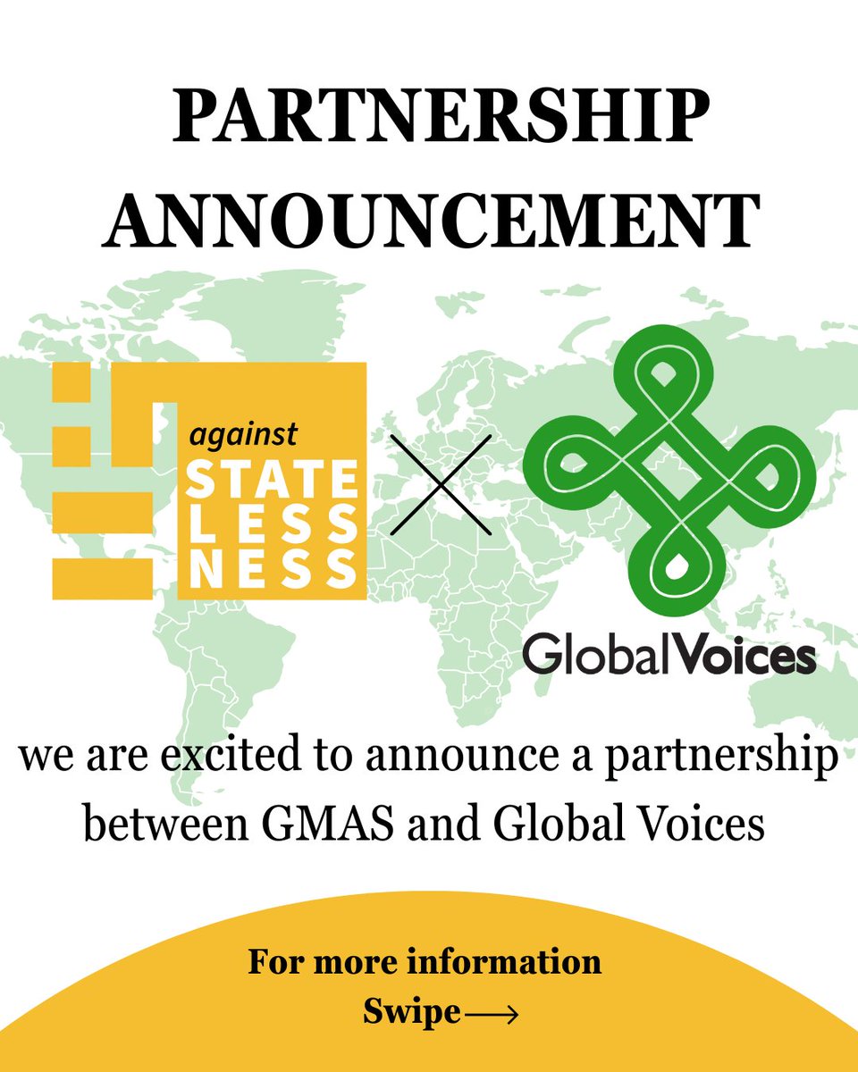 During our latest #CommunityCall, we were proud to announce our new #partnership with <a href="/globalvoices/">Global Voices</a> 
Together, we’ll amplify #stateless-led storytelling and advocacy worldwide.
🔔 Follow us so you don’t miss what’s coming next.
#Statelessness #GlobalVoices #MyNationalityMyRight
