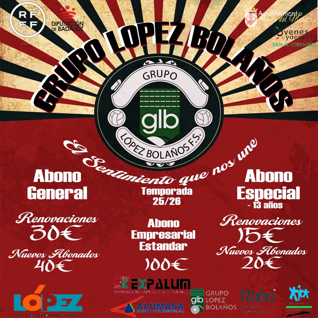 Temporada 25/26
Campaña Abonados

Ya está aquí la campaña de abonados de esta nueva e ilusionante temporada 25/26.No dejes escapar la oportunidad de formar parte de este sueño que nos une año tras año 🤍🖤❤️

Renovación hasta el 31 Agosto

#elsentimientoquenosune 
#123👼🏻2💫🤍🖤❤️