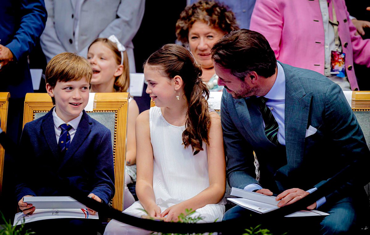 royalchildren_'s tweet photo. Prince Félix of Luxembourg, Princess Amalia and Prince Liam of Nassau attend festivities ahead of Luxembourg National Day, at the Place Guillaume II in Luxembourg 🇱🇺 -June 22nd 2025.
.
📷 : @GettyImages
& Jean-Claude Ernst.
.
#PrinceFelix #PrincessAmalia #PrinceLiam #Luxembourg https://t.co/HydBuyhvj3
