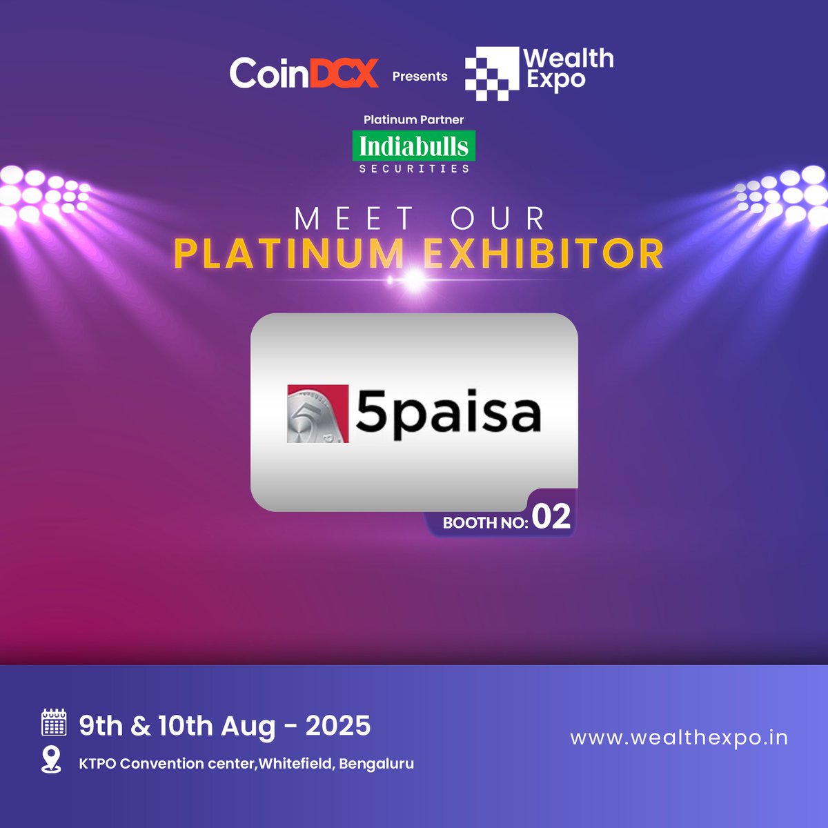 ⏳ Seats are filling fast for Wealth Expo 2025 – Bengaluru!

Don’t miss South India’s biggest gathering of retail Traders &amp; Investors—two days of power talks, live demos, and exclusive networking.

💡 *Why Join?*  
• 30+ sessions with 50+ experts  
• Deep dive into Options,