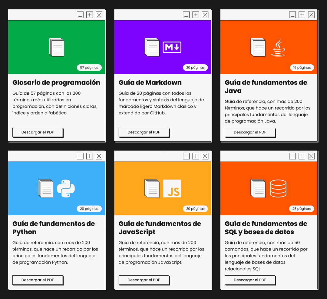 MoureDev's tweet image. Alguien ha dicho guías Gratis en PDF para aprender Programación en español?

→ Glosario de programación
→ Markdown clásico y para GitHub
→ Fundamentos de Java
→ Fundamentos de Python
→ Fundamentos de JavaScript
→ Fundamentos de SQL y bases de datos

mouredev.pro/recursos