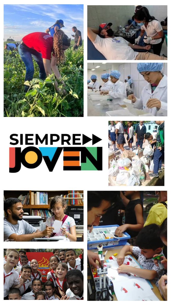 ✊🏻 Hoy, las nuevas generaciones de 🇨🇺, estamos cosncientes de que no miramos atrás para quedarnos en el pasado, sino para encontrar 💪 en el presente, porque en estos duros tiempos la urgencia sigue siendo la Patria, y el amor sigue siendo la clave.
#UJCdeCuba #SiempreJoven #Cuba