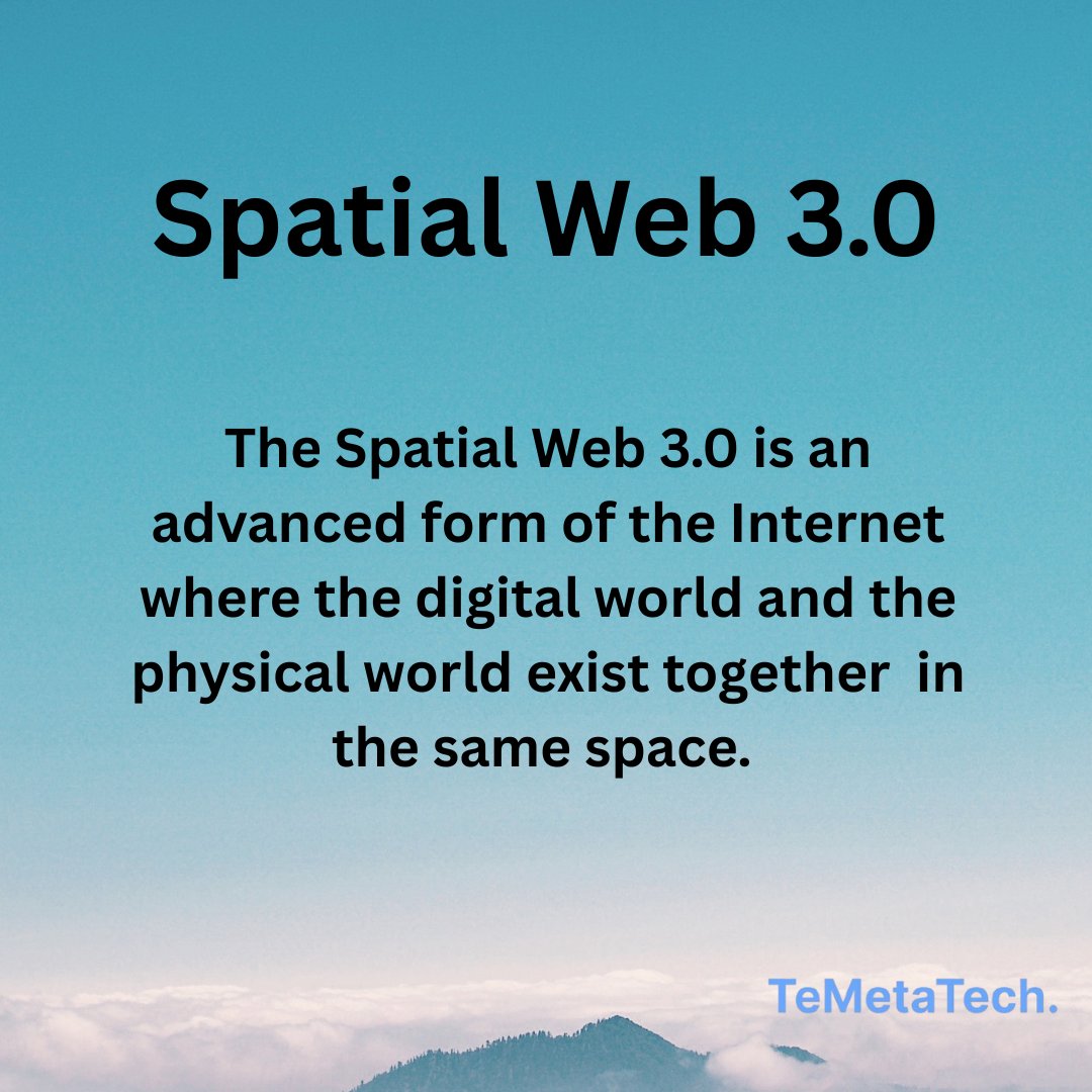 temetatech's tweet image. Spatial Web 3.0 Explained
Discover how the next evolution of the internet is merging the digital and physical worlds using AR, VR, AI, and IoT. Get ready for a smarter, more immersive future!
🔗 Learn more: temetatech.com/spatial-web-3-…
 #DigitalTransformation #TechTrends #TeMetaTech