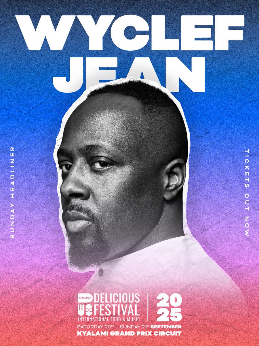 The legend joins the queen.
Grammy-winning icon, master storyteller, and one of music’s most distinctive voices - Wyclef Jean will take the DStv Delicious Festival Main Stage as a special guest alongside Ms. Lauryn Hill in a performance that promises to be nothing short of