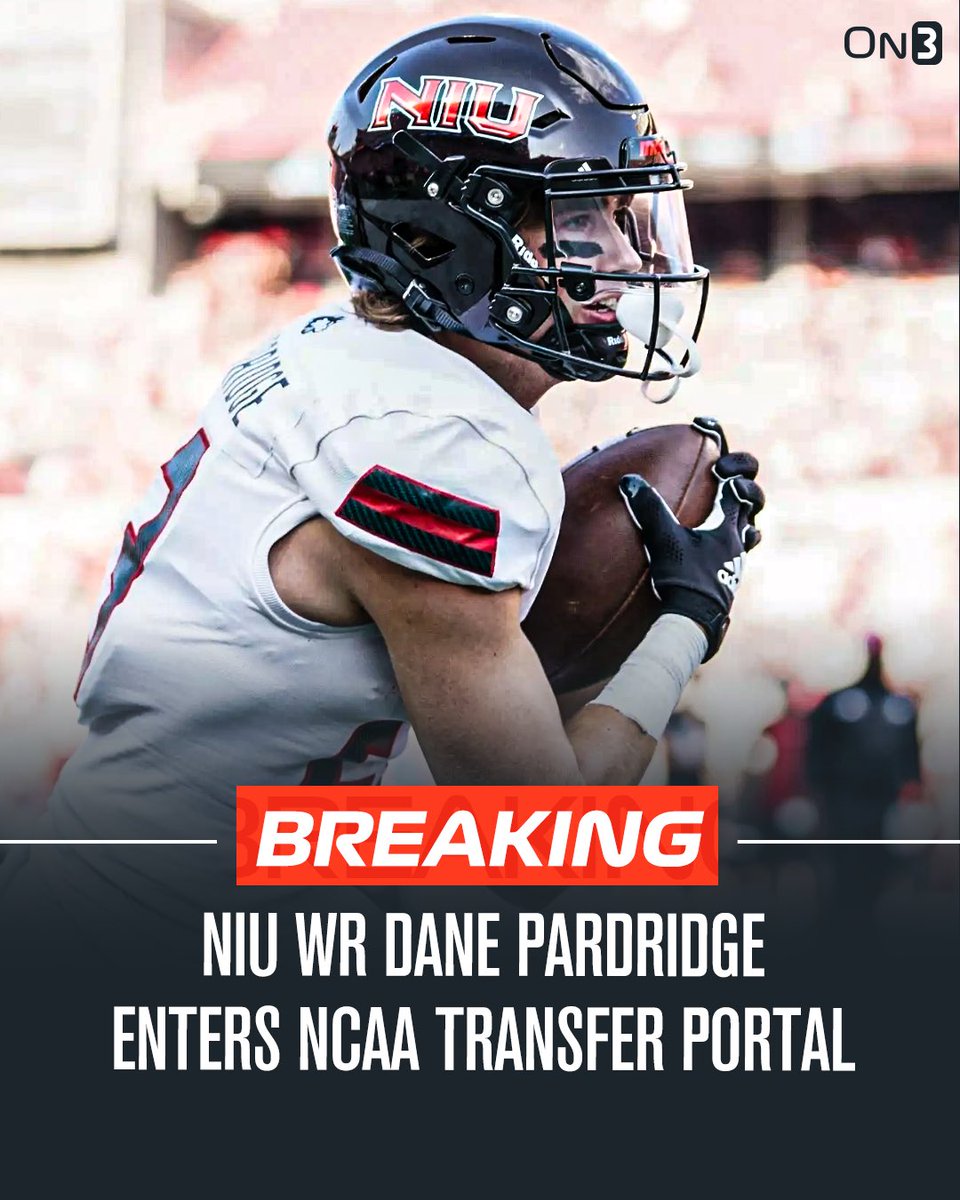 Transfer Portal (@transferportal_) on Twitter photo NEW: NIU WR Dane Pardridge has entered the NCAA transfer portal, <a href="/PeteNakos_/">Pete Nakos</a> reports.
Pardridge has recorded 399 receiving yards and 4 touchdowns in his career.
on3.com/transfer-porta… NEW: NIU WR Dane Pardridge has entered the NCAA transfer portal, <a href="/PeteNakos_/">Pete Nakos</a> reports.
Pardridge has recorded 399 receiving yards and 4 touchdowns in his career.
on3.com/transfer-porta…