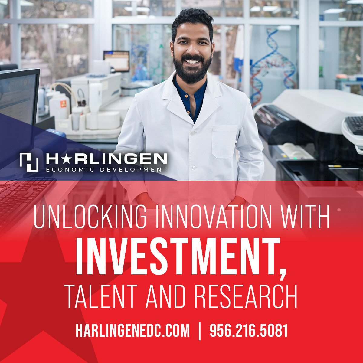 In a region home to global biotechnology leaders, discover a leading talent and research pipeline in Harlingen, TX. At the University of Texas Rio Grande Valley, cutting-edge research and training assure tomorrow’s innovations. See hubs.ly/Q033BhF10. #harlingenopportunity