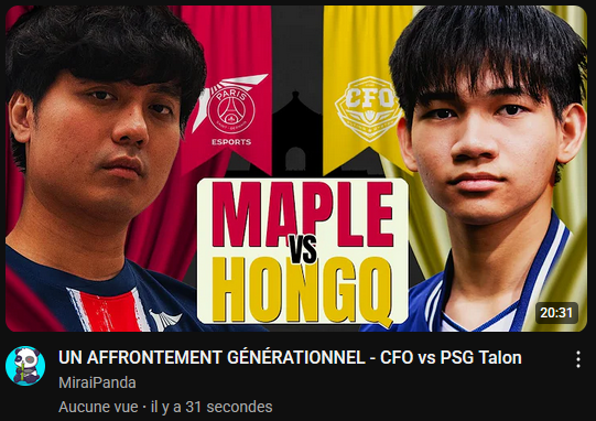 C'était LE match up que beaucoup de gens attendaient, celui entre le plus grand mid taïwanais de l'histoire et le jeune prodige que tout le monde voit comme son successeur légitime

Du coup j'vous propose de revivre leur premier affrontement en seulement 20 minutes 🥰

⬇️⬇️⬇️