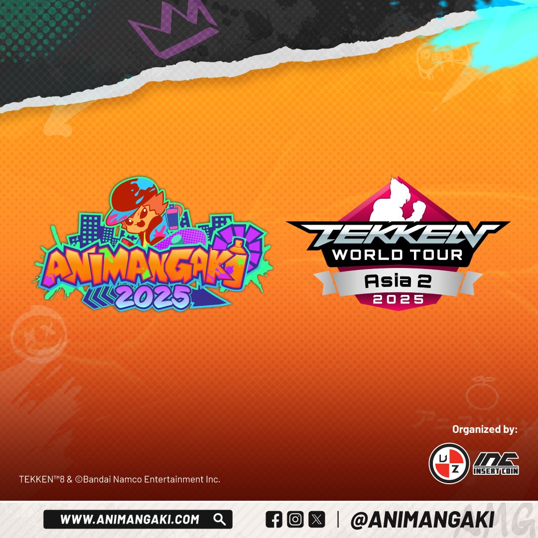 Tekken 8 @ Insert Coin Corner at AniManGaki 2025 is now officially a TEKKEN WORLD TOUR DOJO EVENT!
Don't miss your shot to earn TWT points on Malaysian soil!

Signups here below!
bit.ly/44yzKEw

#TWT2025 #AniManGaki #TEKKEN