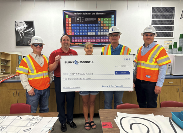 Burns & McDonnell STEM (@burnsmacstem) on Twitter photo We are proud to partner with <a href="/TheAESCorp/">The AES Corporation</a> on their West Camp wind project and support Capps Middle School in Herber, AZ! Our $10,000 donation will fund STEM activities, classroom supplies and a field trip to Lake Pleasant. #BurnsMacSTEM #STEM We are proud to partner with <a href="/TheAESCorp/">The AES Corporation</a> on their West Camp wind project and support Capps Middle School in Herber, AZ! Our $10,000 donation will fund STEM activities, classroom supplies and a field trip to Lake Pleasant. #BurnsMacSTEM #STEM