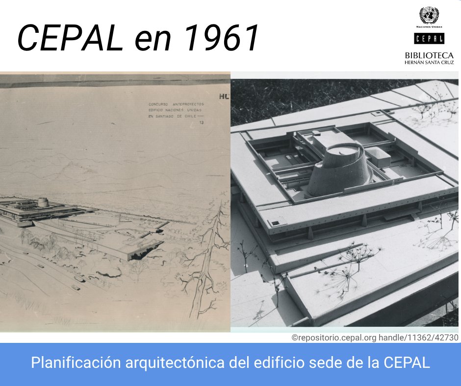 🏛️Así nació un ícono: la planificación y diseño arquitectónico del edificio sede de la #CEPAL en Santiago.

De bocetos y maquetas al proyecto ganador del concurso internacional de 1960, obra de #EmilioDuhart y su equipo.

 #HistoriaCEPAL