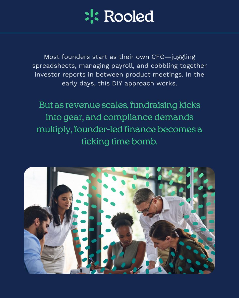 Founder-led finance works—until it doesn’t. Missed liabilities, investor doubts, and growth bottlenecks creep in fast. 5 signs you need a fractional CFO before crisis hits. Don’t wait until it’s too late. 

LINK: ow.ly/YyZX50WzJ1E
#Startup #CFO