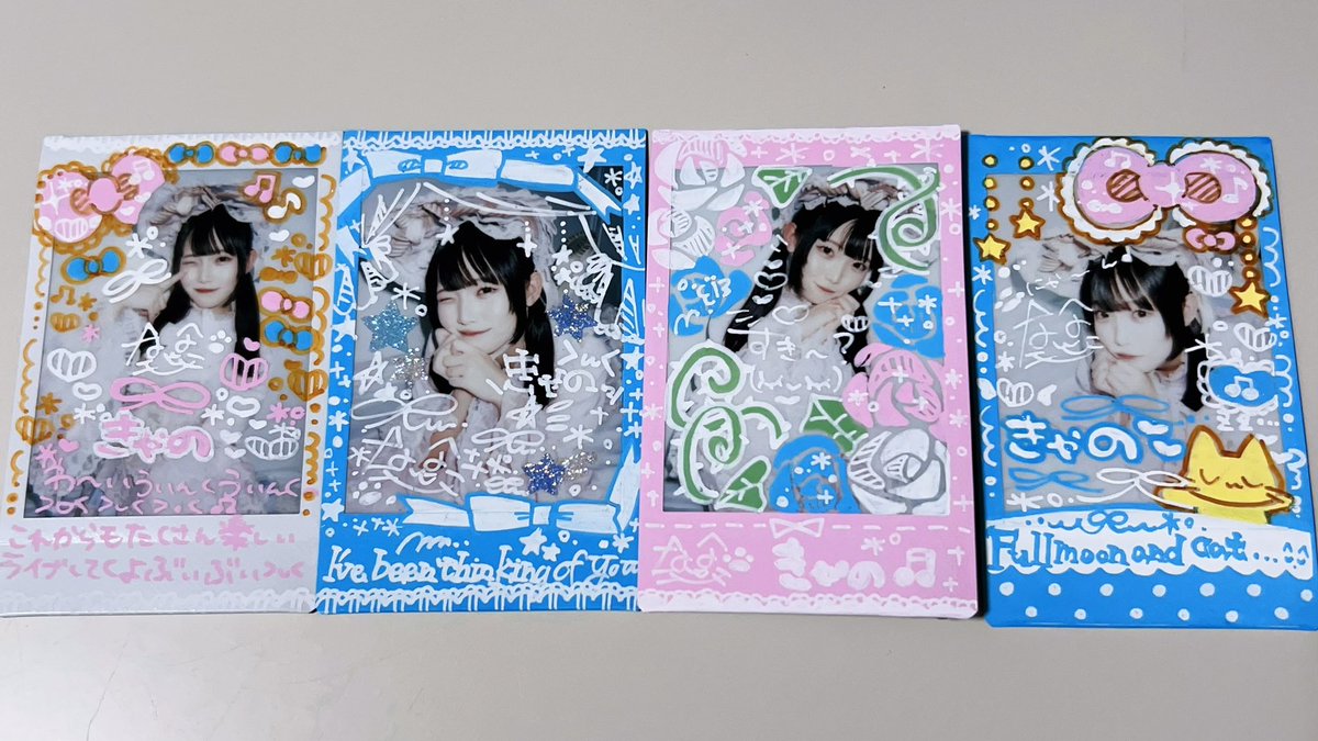 なのはちゃんのデコチェキって、愛のあるデコと愛のあるメッセージでいっっぱいに埋め尽くされてるから、こちらも愛が溢れるし、心をかんぺきに満たしてくれちゃうからだいすき(T＿T)ありがとう×♾