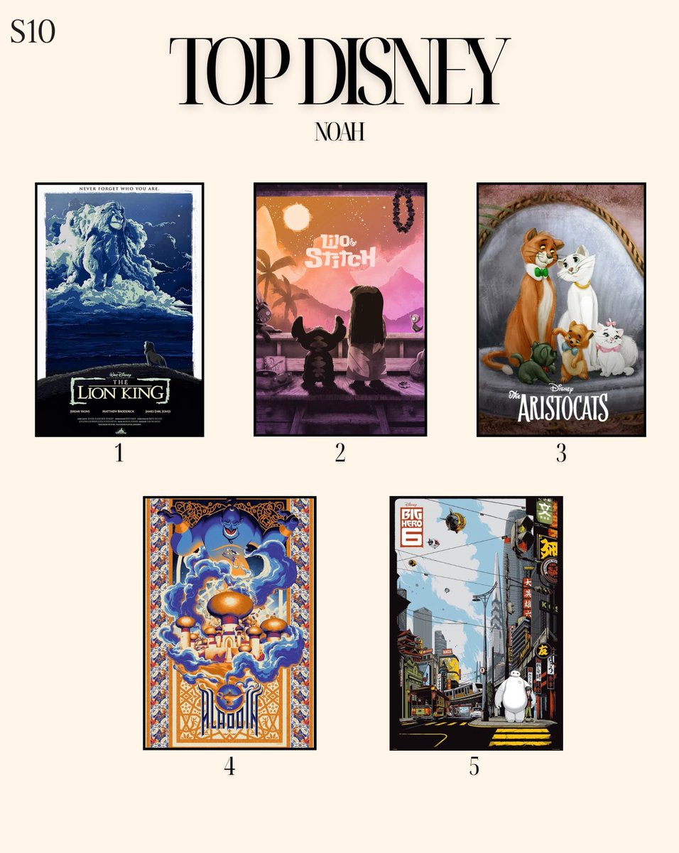 S10cine's tweet image. Après Pixar, voici notre top Disney !
Donnez-nous votre avis et partagez votre top 5 en commentaire 👇