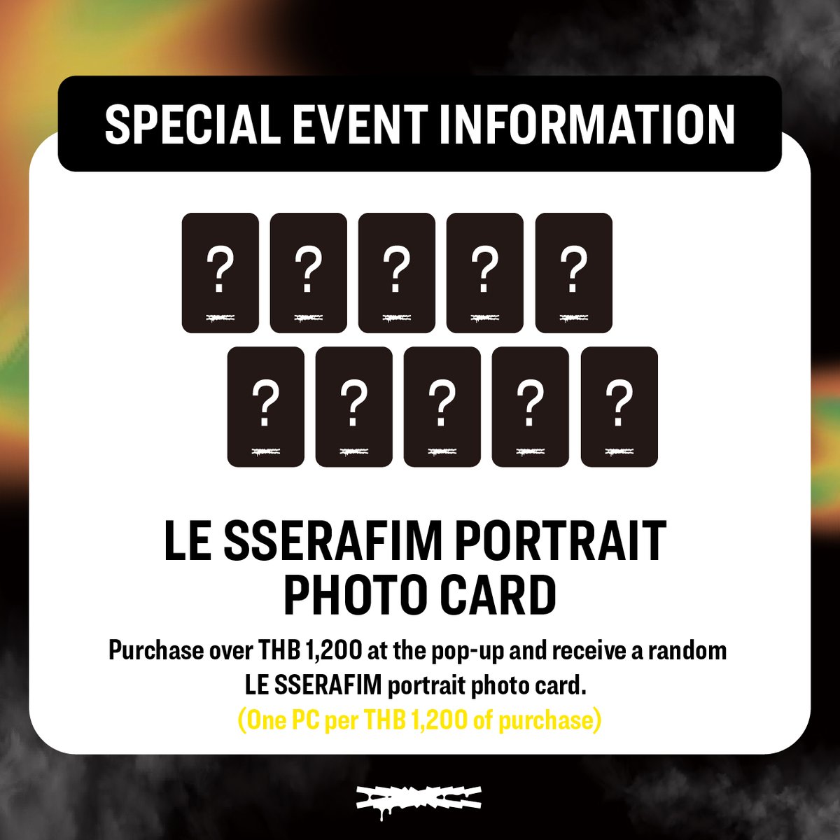 NTPOPUP's tweet image. 🚨 EVENT Alert 

LE SSERAFIM portrait photocards are ready to be with you! 🎁
Don’t miss your chance to grab them! 🎉

📍Purchase over THB 1,200 at the pop-up and receive 
a random LE SSERAFIM portrait photo card - Until we run out of stock.

📆 Aug 6, 2025 – Aug 13, 2025
📍 Siam…