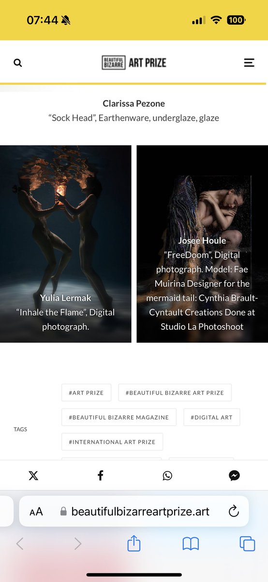 So far very happy to be mentioned by  bizarremagazine 
can’t wait for the results