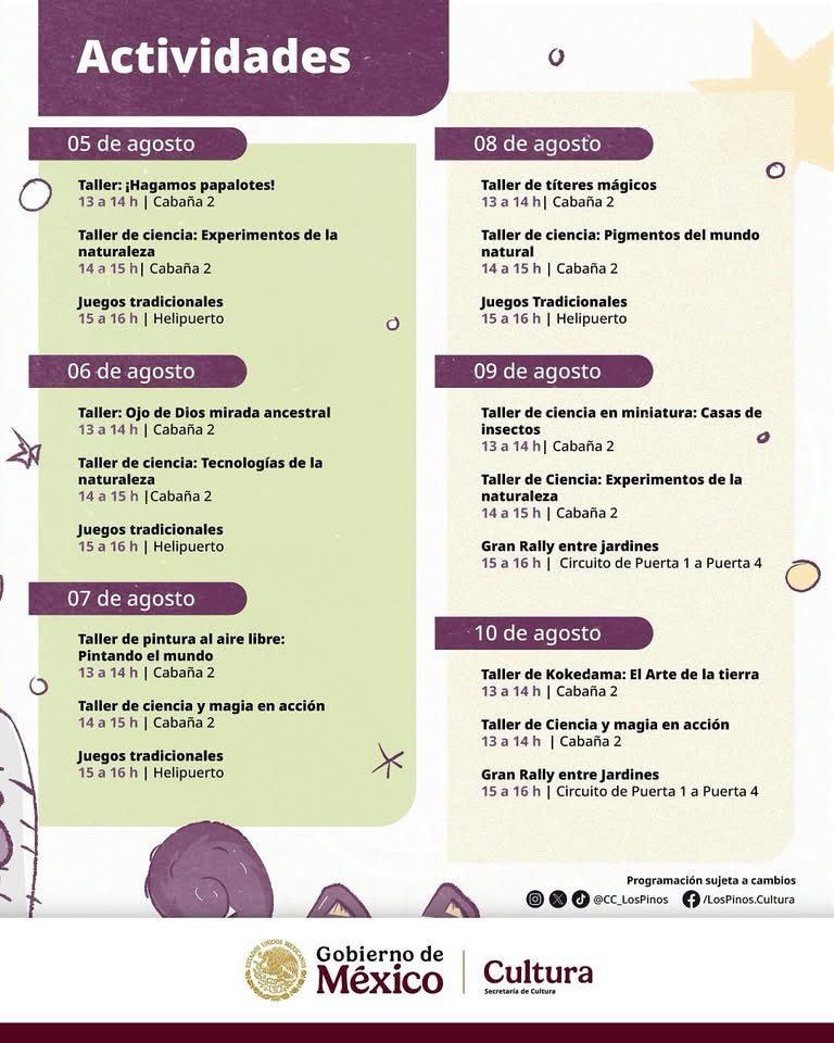 ¡Únete m a nuestras actividades de verano que inician el día de hoy!

Consulta la cartelera y participa.