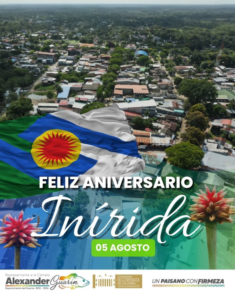 Celebro con el corazón el aniversario de mi espejito de sol, la ciudad donde nací y que me enseñó a amar la selva, a escuchar a la gente y a caminar con humildad. 
Gracias, Inírida, por ser origen y destino.
Sigamos creciendo con respeto, identidad y amor #UnPaisanoConFirmeza