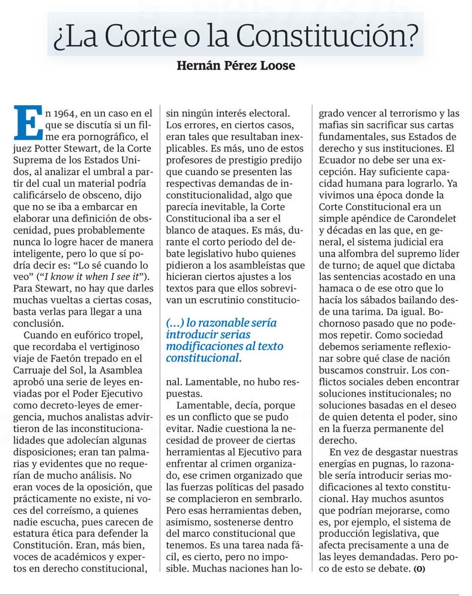 Comparto mi columna de hoy en ⁦<a href="/eluniversocom/">El Universo</a>⁩