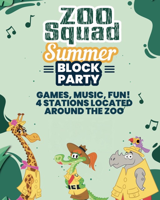 The wildest block party of the summer is ending soon! ⏳The Zoo Squad Summer Block Party wraps up August 10th, so don’t miss your chance to, join us daily at 4 pop-up play zones throughout the zoo, inspired by our Zoo Squad. Learn more here: bit.ly/4lrH5vc