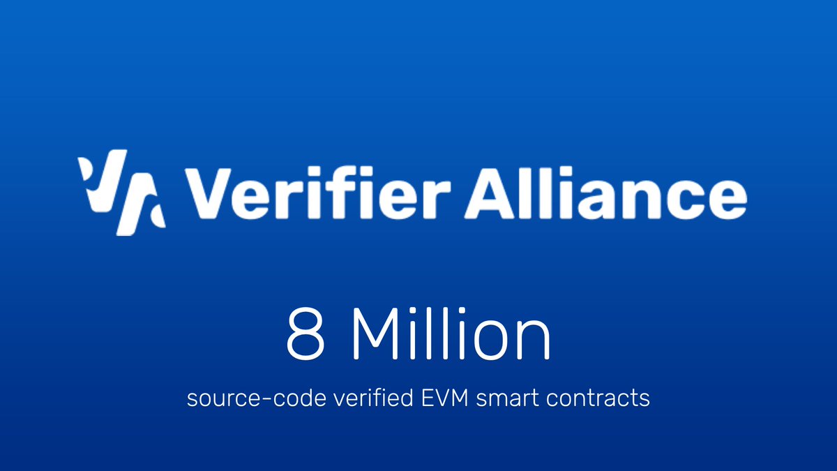 VERA (@verifalliance) on Twitter photo The Verifier Alliance dataset now has 8M+ verified contracts!
<a href="/ethereum/">Ethereum</a> has a strong verification culture, but data is siloed and hard to access.
We’ve opened it all up in Parquet format for researchers, analysts, and AI engineers.
Explore the schema & download the dataset👇 The Verifier Alliance dataset now has 8M+ verified contracts!
<a href="/ethereum/">Ethereum</a> has a strong verification culture, but data is siloed and hard to access.
We’ve opened it all up in Parquet format for researchers, analysts, and AI engineers.
Explore the schema & download the dataset👇