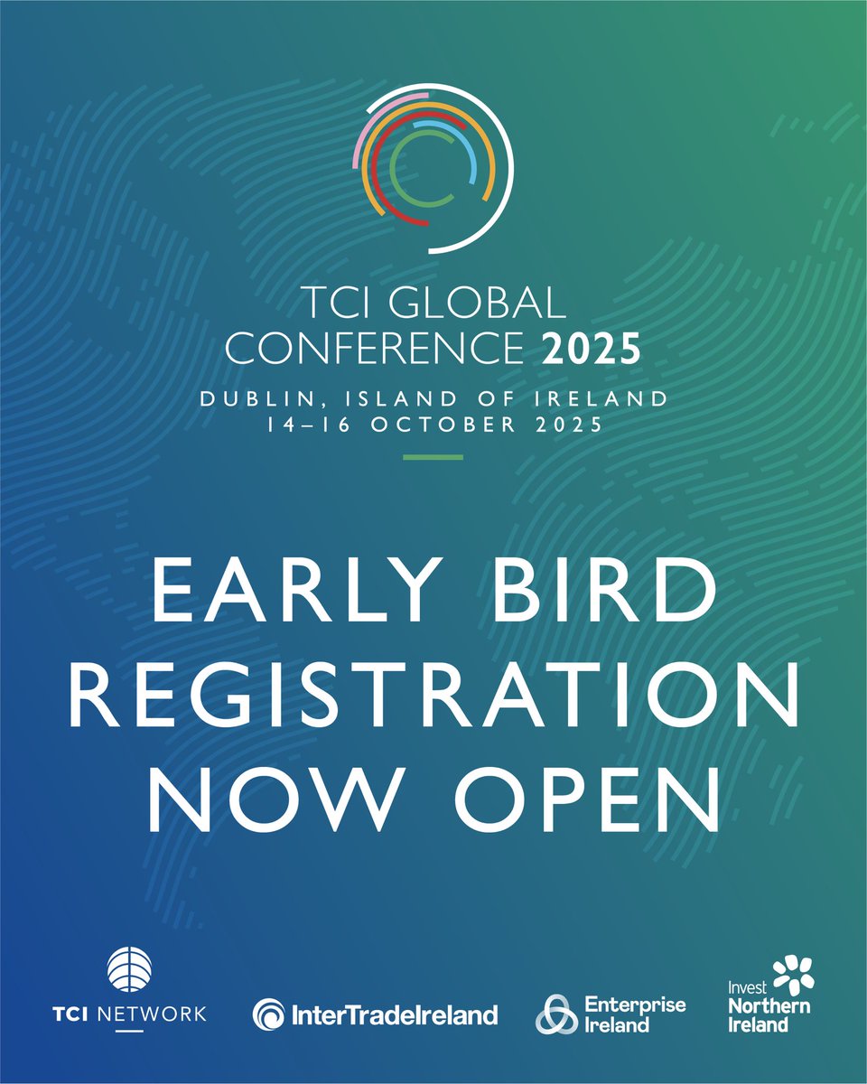 🔹 28th TCI Global Conference - Early Bird Registration Now Open 

Secure your discounted Early Bird rate of €100 discount off the full ticket rate, by registering before 31st August ➡️ tciglobalconference.com/tciglobal25/