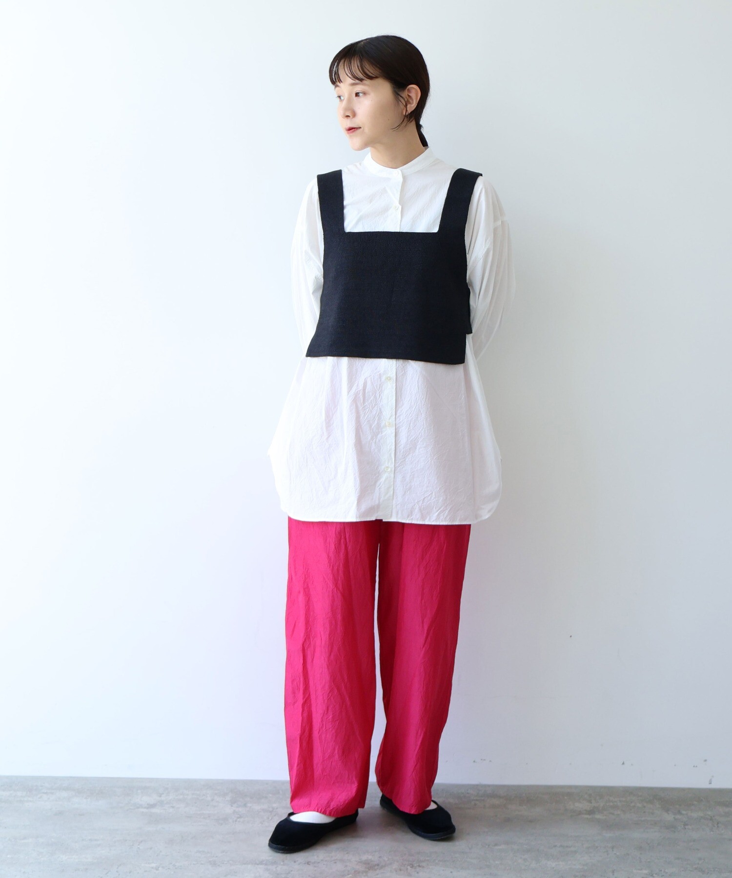 ◆yuniリネンペチパンツ　フューシャーピンク　青みピンク ◇yuniリネンペチパンツ フューシャーピンク 青みピンク - メルカリ