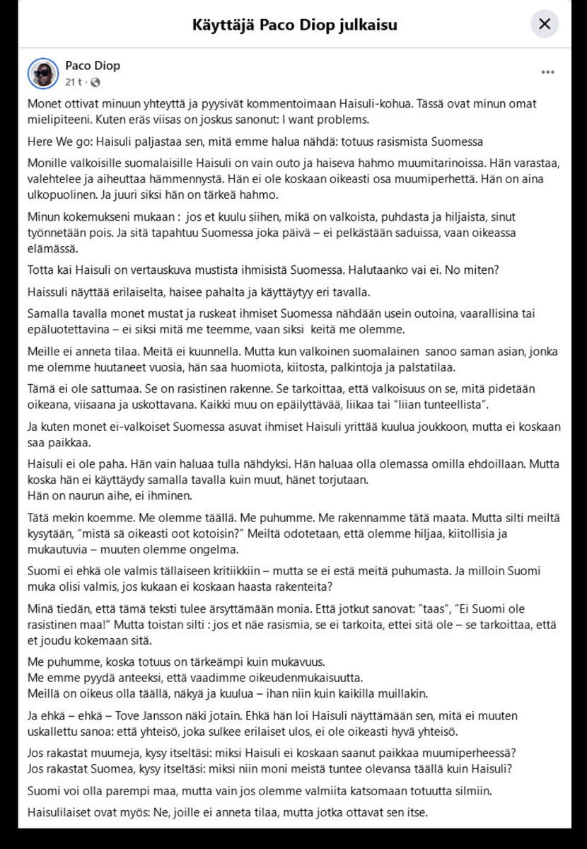 Ja Paco Diop on Turun kaupunginvaltuutettu.