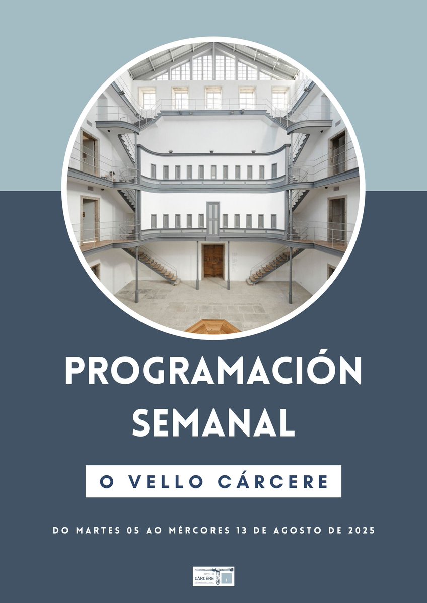 O Vello Cárcere (@o_vello_carcere) on Twitter photo Aquí vos deixamos a programación para esta semana!
ovellocarceredelugo.gal/programacion-s…
<a href="/LugoTurismo/">Cultura Turismo Lugo</a> Aquí vos deixamos a programación para esta semana!
ovellocarceredelugo.gal/programacion-s…
<a href="/LugoTurismo/">Cultura Turismo Lugo</a>