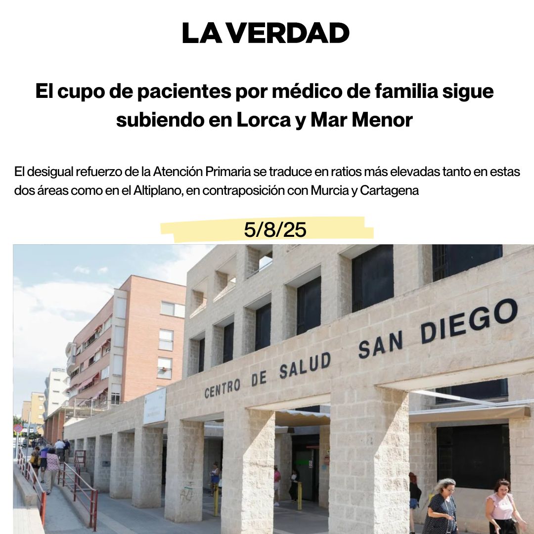 Listas de espera interminables, artimañas para trampear los datos, reducción de actividad en hospitales de referencia, recortes en personal, centros de salud que cierran todo el verano, ahogamiento a la atención primaria...está claro que López Miras tiene un plan para nuestra