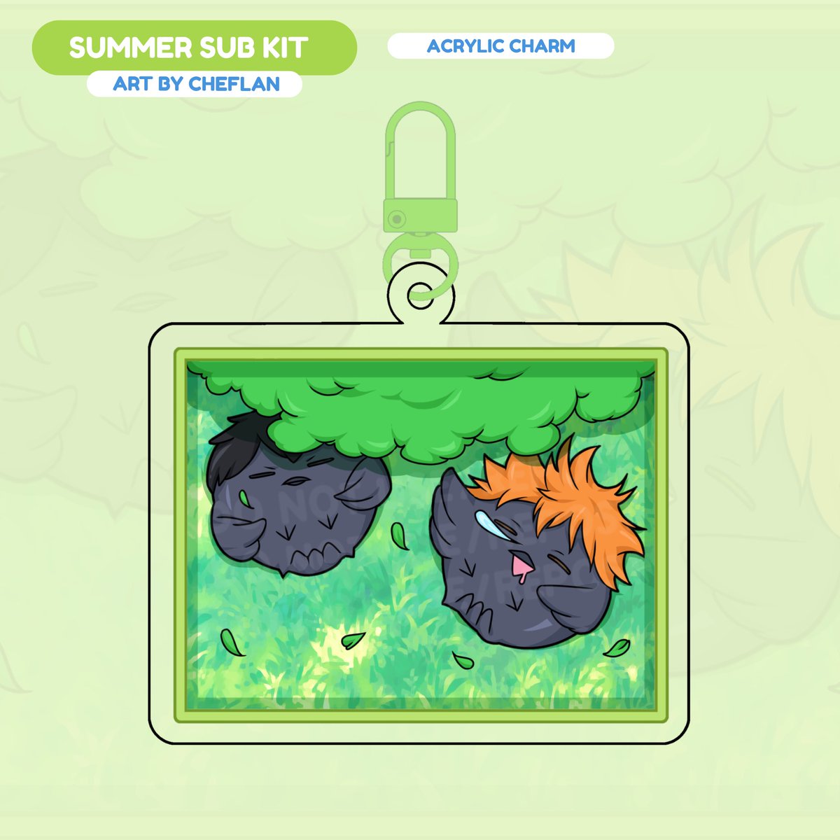 cheflanarts's tweet photo. LAST MERCH PREVIEW FOR SUMMER SUBKIT ☀️ ACRYLIC CHARM

These two crows probably got tired after volleyball practice 😅 

DISCLAIMER: Actual product may differ slightly from the images or descriptions shown.

 #KageHina #MailKit #Haikyuu #FanMerch https://t.co/UccUKsCX2l