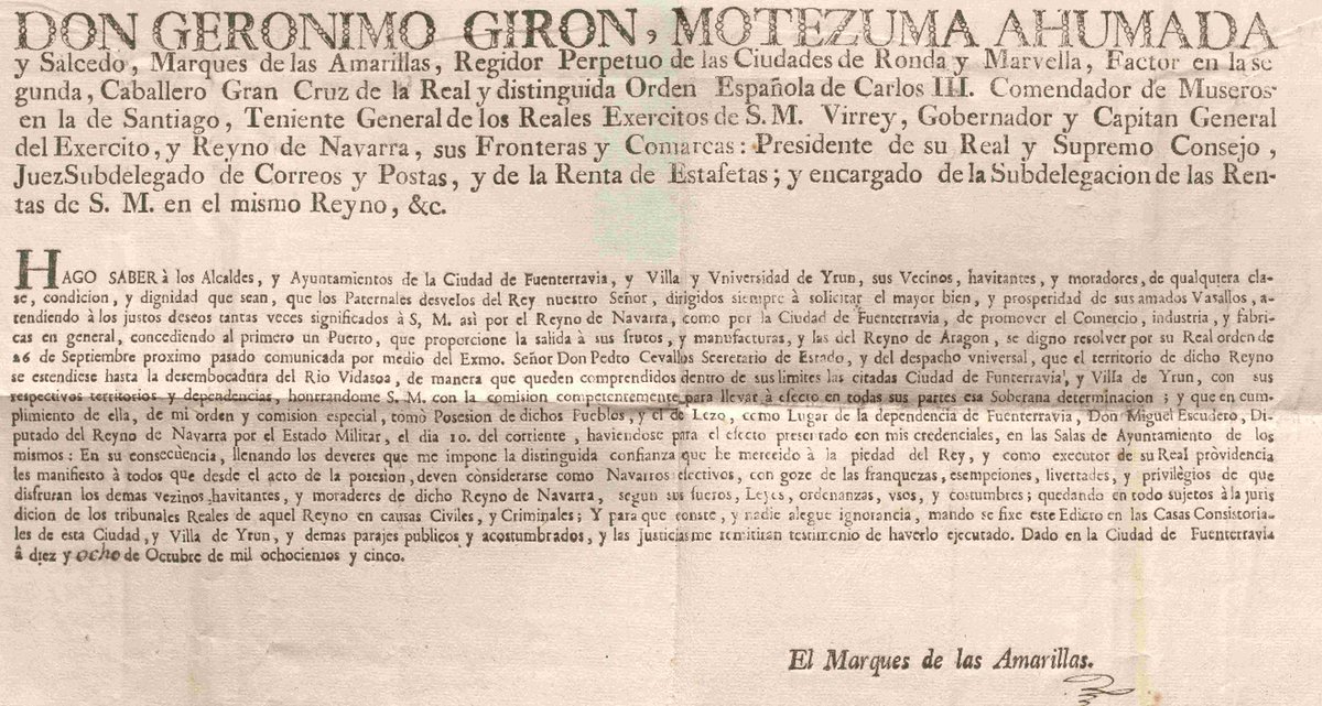 📜 Badakizu Hondarribia, Irun eta Lezo Nafarroaren parte izatera iritsi zirela 1805eko irailak 26ko Erret Aginduaren bitartez?

➡️ "Gipuzkoa behin betiko: Lurraldea XIX. mendean" erakusketan informazio gehiago aurkitu daiteke

🖇️zumalakarregimuseoa.eus/eu/bloga/gipuz…
