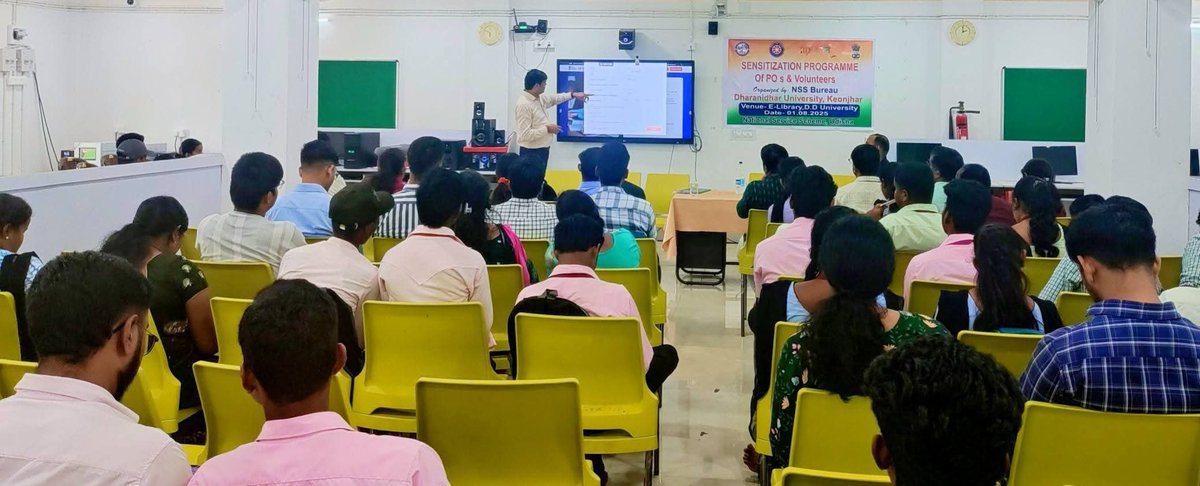 nssbbsr's tweet image. Building a better future!
NSS Odisha's Sensitization Programme for Programme Officers and Volunteers of Dharnidhar University, Keonjhar, is a step towards empowering youth to drive positive change. #NSS #YouthPower #CommunityDevelopment