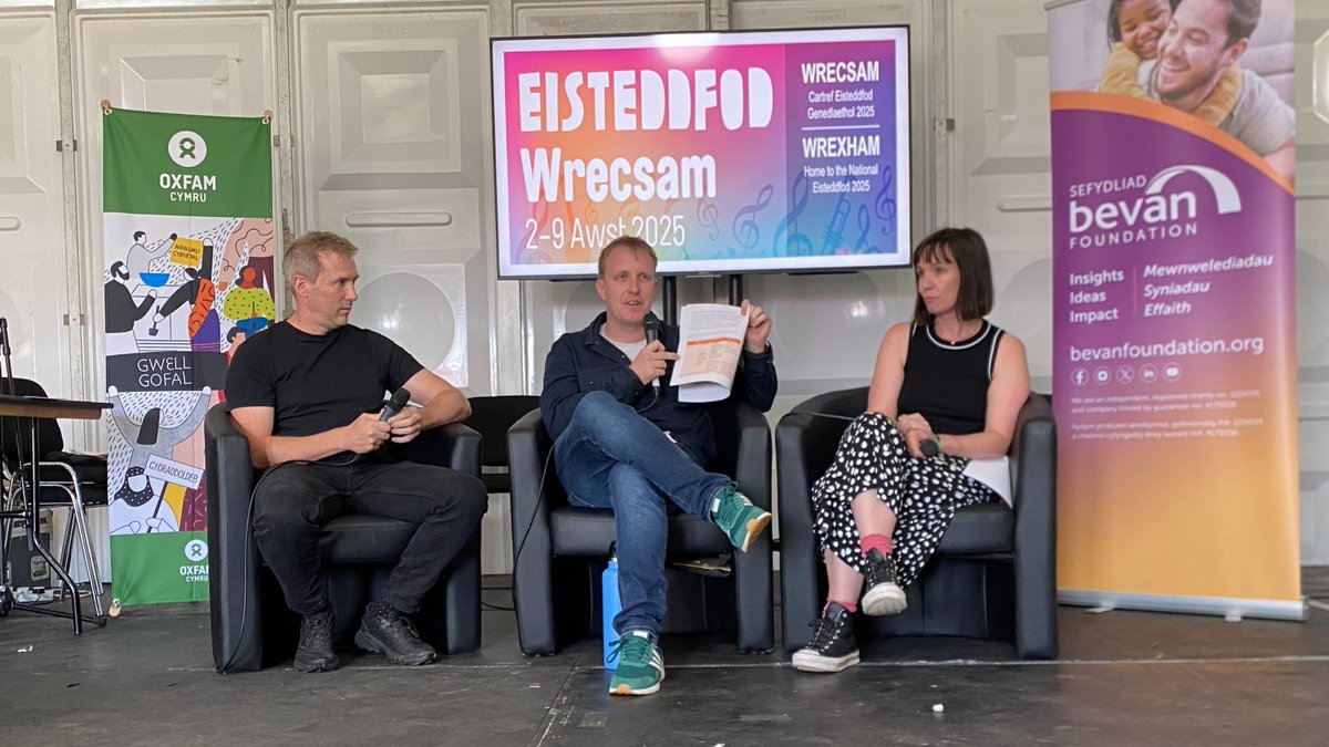 We were pleased to host an event at the <a href="/eisteddfod/">eisteddfod</a> yesterday as we discussed how child poverty can be addressed by improving access to childcare.

Thank you to our panellists Gwenllian Lansdown Davies <a href="/MudiadMeithrin/">MudiadMeithrin</a> and Gwern Gwynfil <a href="/OxfamCymru/">Oxfam Cymru</a>, and to everyone who joined us.