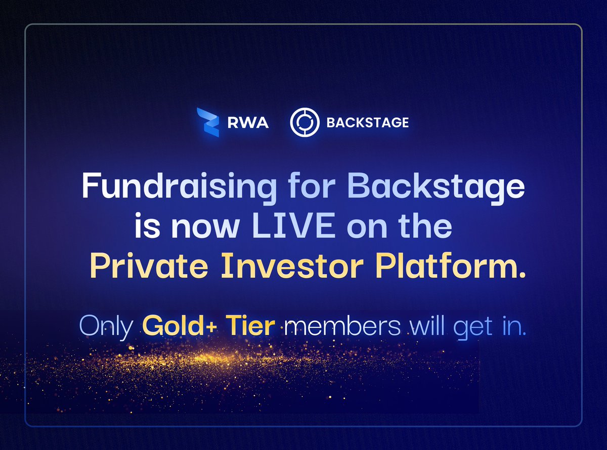 RWA Inc. (@rwa_inc_) on Twitter photo Fundraising for Backstage is now LIVE on the RWA Inc. Private Investor Platform.
Live events drive massive spending: flights, hotels, restaurants, transport... yet the artists and promoters driving that demand rarely capture any of that value.
<a href="/BackstageBks/">Backstage Global | Entertainment 3.0 | RWAs</a> is changing that. Fundraising for Backstage is now LIVE on the RWA Inc. Private Investor Platform.
Live events drive massive spending: flights, hotels, restaurants, transport... yet the artists and promoters driving that demand rarely capture any of that value.
<a href="/BackstageBks/">Backstage Global | Entertainment 3.0 | RWAs</a> is changing that.