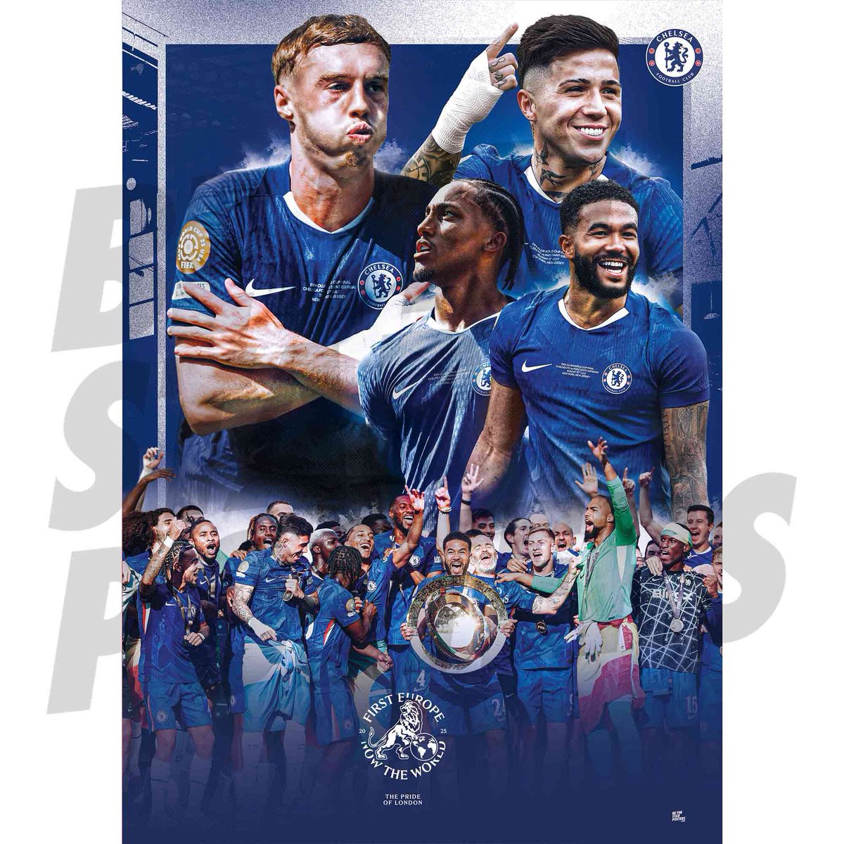 Our <a href="/ChelseaFC/">Chelsea FC</a> <a href="/FIFACWC/">FIFA Club World Cup</a> Champions Montage Poster - Officially Licensed is now live #chelsea #ChelseaFC bethestarposters.com