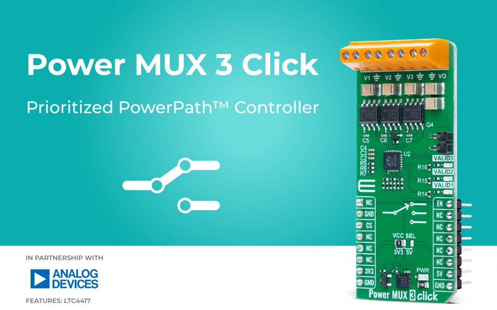 MIKROE (@mikroel) on Twitter photo ⚡ Three Sources. One Reliable Output.
Power MUX 3 Click + LTC4417 = smart, autonomous power management. <a href="/ADI_News/">Analog Devices, Inc.</a> 🔧 Explore it now! mikroe.com/blog/power-mux… ⚡ Three Sources. One Reliable Output.
Power MUX 3 Click + LTC4417 = smart, autonomous power management. <a href="/ADI_News/">Analog Devices, Inc.</a> 🔧 Explore it now! mikroe.com/blog/power-mux…
