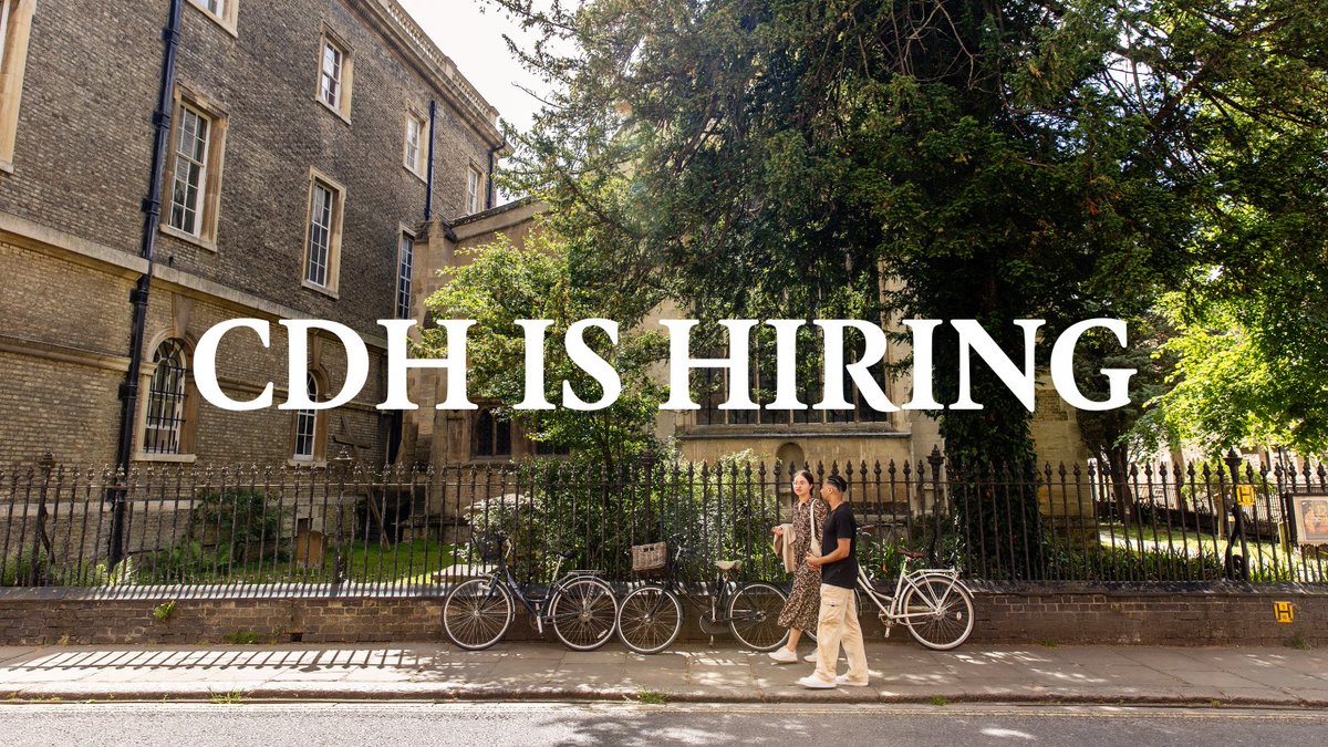 Cambridge Digital Humanities (@camdighum) on Twitter photo We're looking for an Associate Professor/Professor who can contribute to research and teaching at Cambridge Digital Humanities.
This is a permanent role with a closing date of 21 September.  
Apply now: cdh.cam.ac.uk/about/news/now… We're looking for an Associate Professor/Professor who can contribute to research and teaching at Cambridge Digital Humanities.
This is a permanent role with a closing date of 21 September.  
Apply now: cdh.cam.ac.uk/about/news/now…