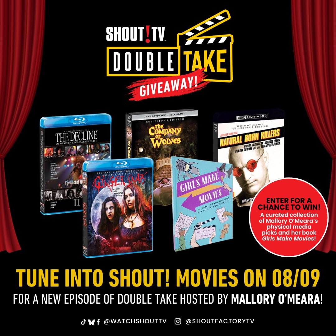 We're giving away a physical media bundle featuring The Decline of Western Civilization Part II Blu-ray, The Company Of Wolves 4K, Ginger Snaps Blu-ray, Natural Born Killers 4K, and Mallory’s book Girls Make Movies!

HOW TO ENTER:
• Follow <a href="/FandomWire/">FandomWire</a>
• Repost this post
• Like