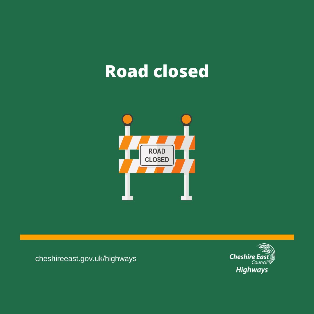 📍Wolstenholme Elmy Way, #Congleton

A road closure will be in place from 26 August to 1 September between the hours of 8pm – 6am for carriageway preservation works

Plan your journey ahead: one.network/?tmi=GB39557862