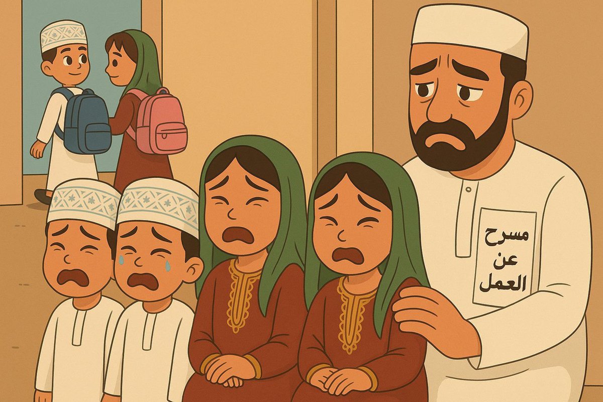 بينما يذهب الأطفال للتجهّز إلى المدرسة، يقف أبناء المسرحين بدموع وحسرة… بلا حقائب، بلا تجهيز، فقط ينتظرون فرج الله، لا ذنب لهم سوى أن الأمان الوظيفي قد سُلب من عائلتهم 💔

 #الامان_الوظيفي