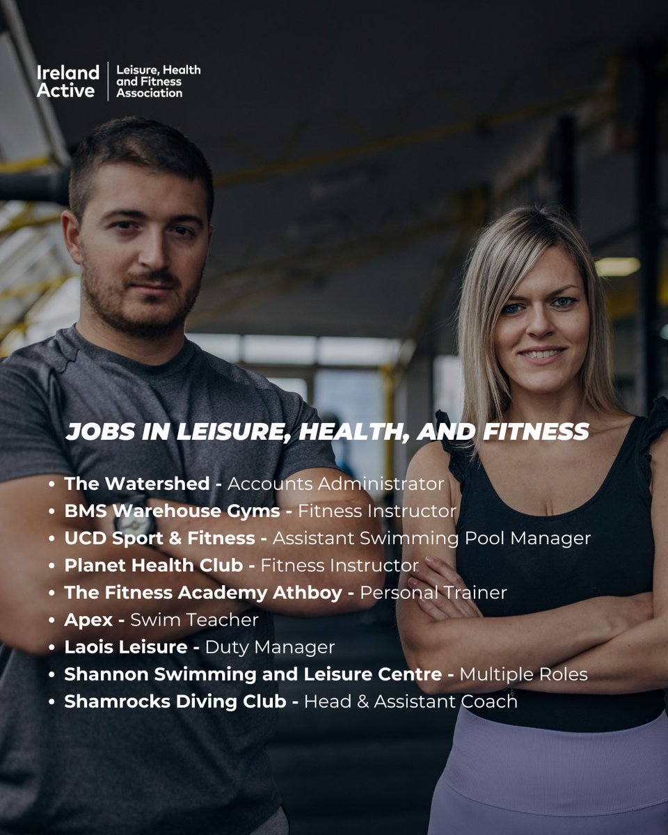Ireland Active (@irelandactive) on Twitter photo ๐ก ๐
๐ค๐ ๐๐ฅ๐ฅ๐ค๐ง๐ฉ๐ช๐ฃ๐๐ฉ๐๐๐จ ๐ก
Passionate about leisure, health, and fitness? Our members are hiring!
Discover amazing job opportunities in the industry: irelandactive.ie/membership/jobโฆ
#IrelandActive #JobFairy #LeisureIndustry #HealthIndustry #FitnessIndustry #IrishJobs ๐ก ๐
๐ค๐ ๐๐ฅ๐ฅ๐ค๐ง๐ฉ๐ช๐ฃ๐๐ฉ๐๐๐จ ๐ก
Passionate about leisure, health, and fitness? Our members are hiring!
Discover amazing job opportunities in the industry: irelandactive.ie/membership/jobโฆ
#IrelandActive #JobFairy #LeisureIndustry #HealthIndustry #FitnessIndustry #IrishJobs