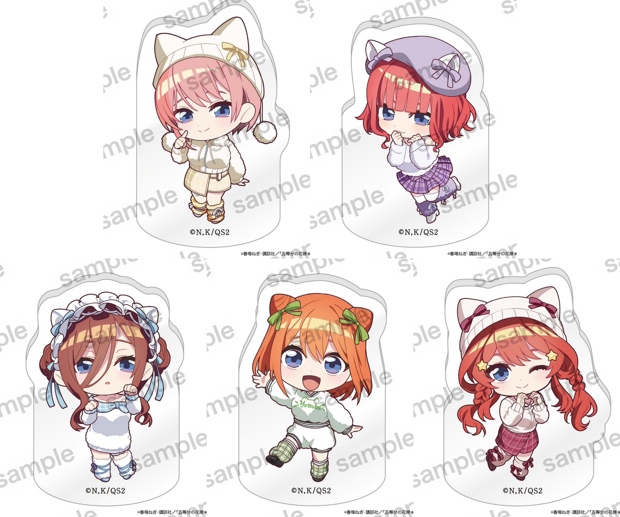 五等分の花嫁 まねきねこ アクリルスタンド 5種コンプリート 新品未開封 五等分の花嫁＊ まねきねこ アクリルスタンド(中野四葉さん)のみ
