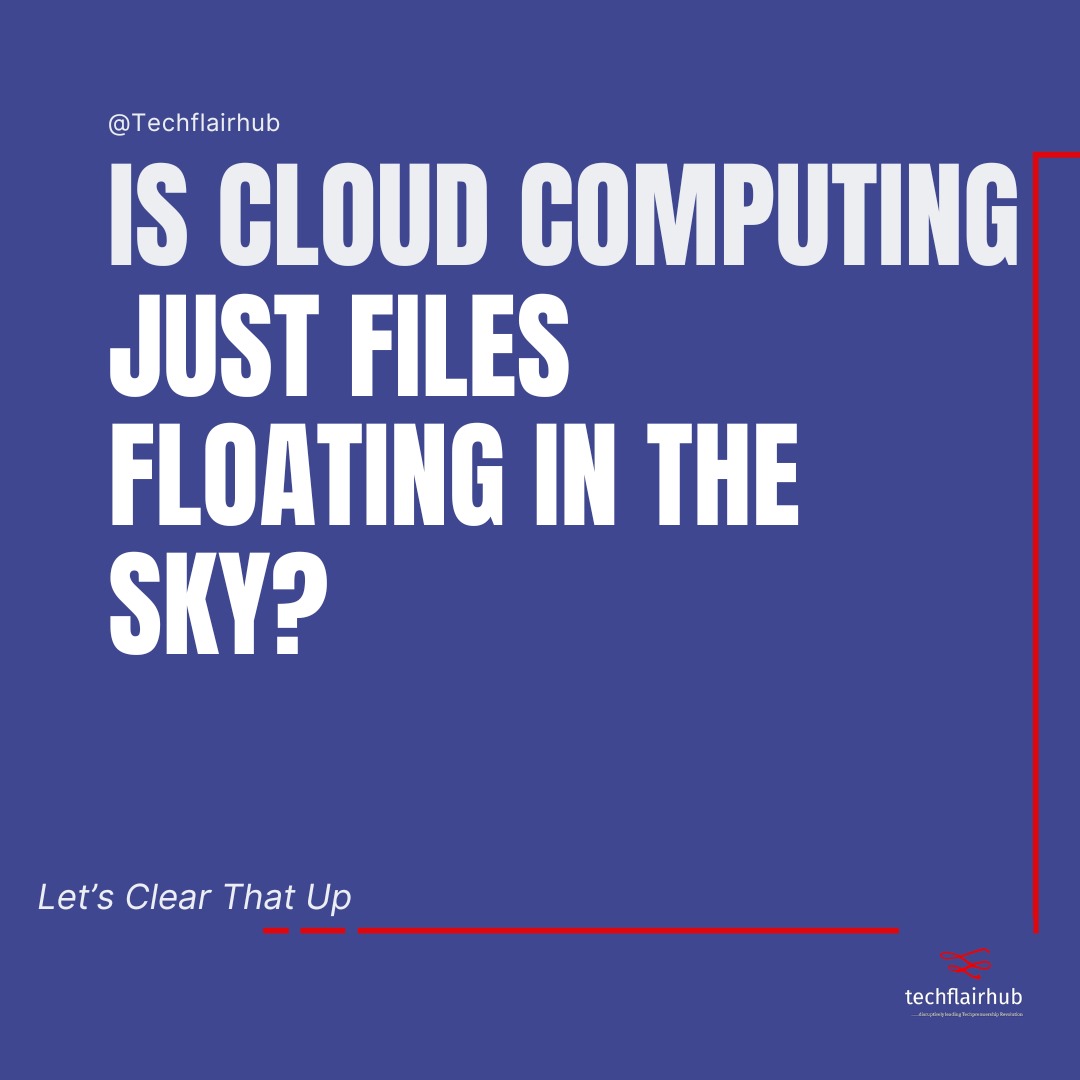 techflairhub's tweet image. Cloud computing = someone elseโs computer. Gmail, Netflix, Google Drive?
Thatโs cloud. Reply CLOUD CLEARED if you get it now. #TechTerms partial