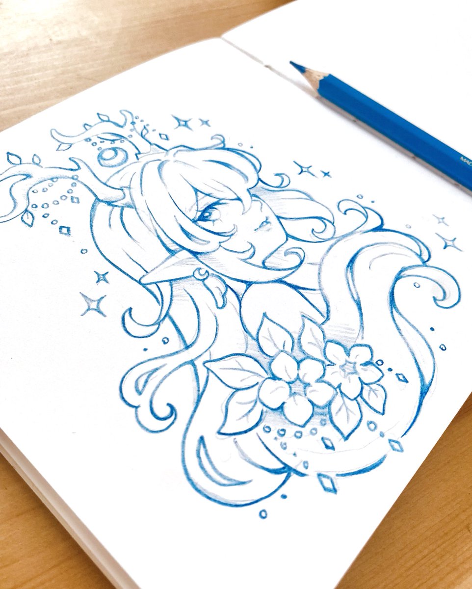 Quick pencil sketch ✍️ 
🧚‍♀️🦌🌙Lauma from Genshin Impact new region Nod-Krai

#hoyoverse #Nodkrai #Lauma #Genshin